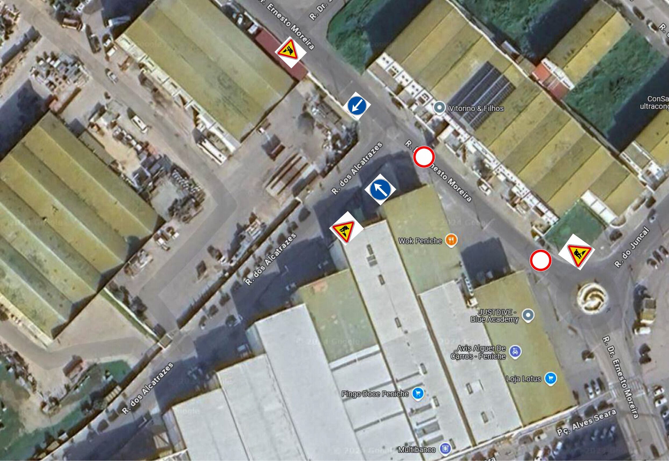 SMAS - Corte de trânsito na Rua Dr. Ernesto Moreira - Freguesia de Peniche